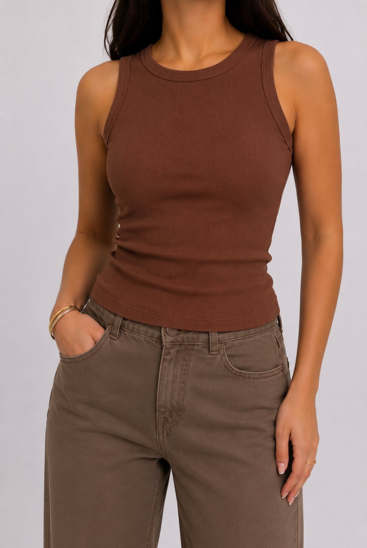 Ribbed Fitted Tank Top