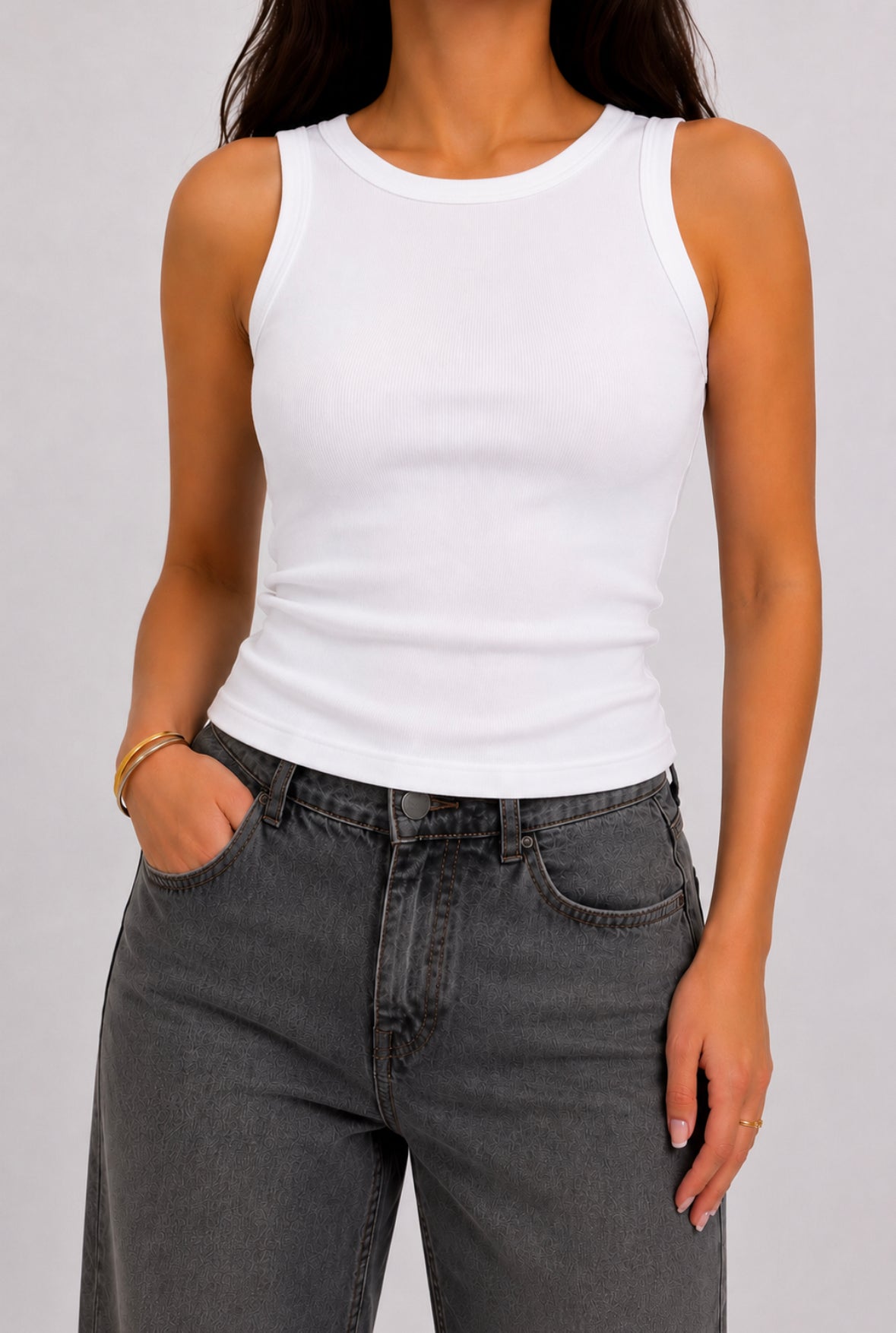 Ribbed Fitted Tank Top