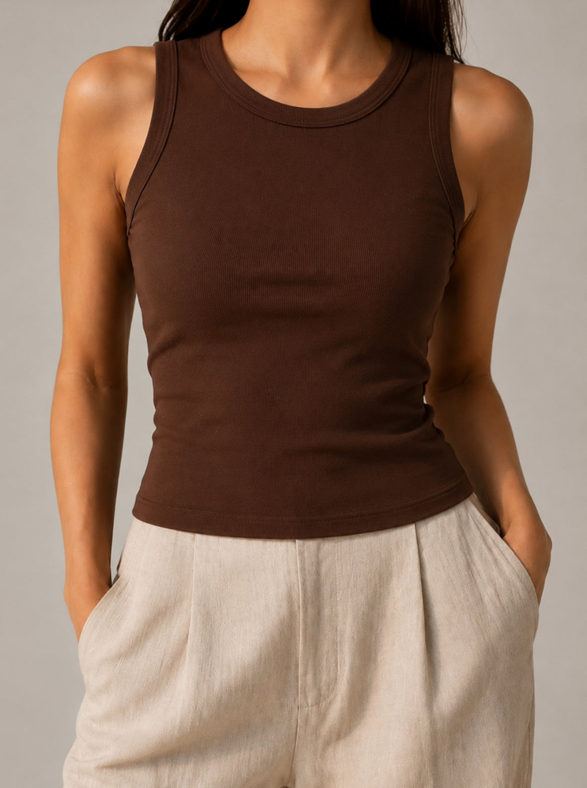 Ribbed Fitted Tank Top